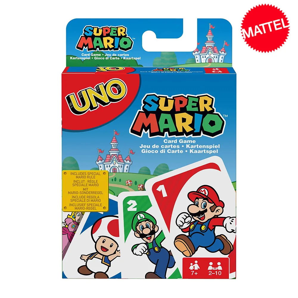 Mattel jeux UNO Super Mario jeu de carte famille drôle multijoueur jeu de société Poker cartes à jouer enfants jouets