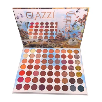 

Eyeshadow Pigmented Glitter Makeup Palette Earth Shade Color Shimmering Palette 63 Colors