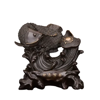 

Hot selling Chinese style bronze animal fish mascot statue sculpture for sale