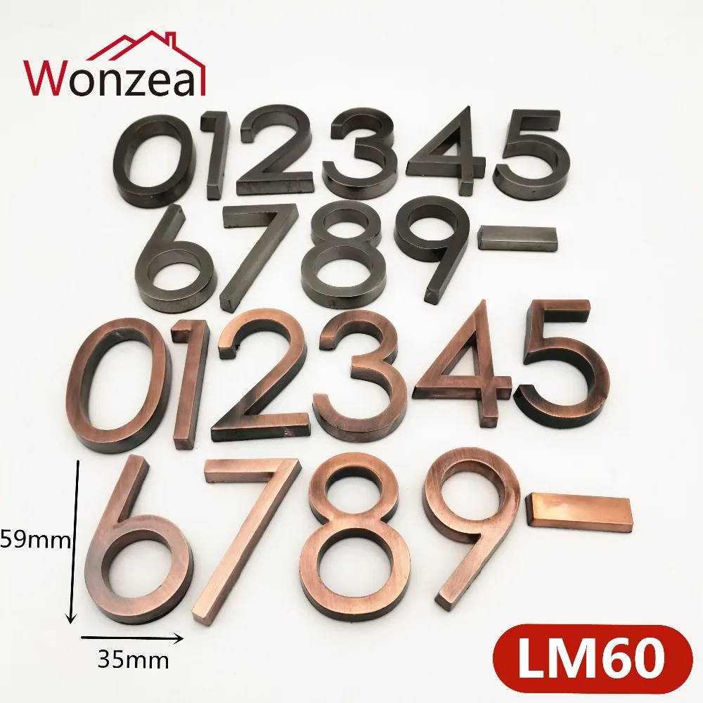 LM60门牌数字贴4款=双色图+深灰+红古