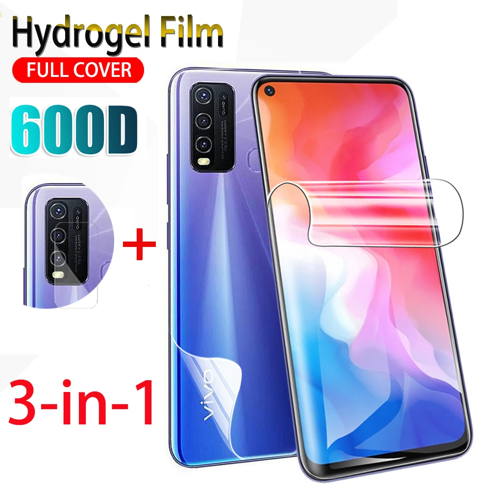 3-in-1 Hydrogel Film Screen Protector and Camera Lens with phone back For VIVO Y50 Y30 on for vivo Y 50 30 screen film | Мобильные