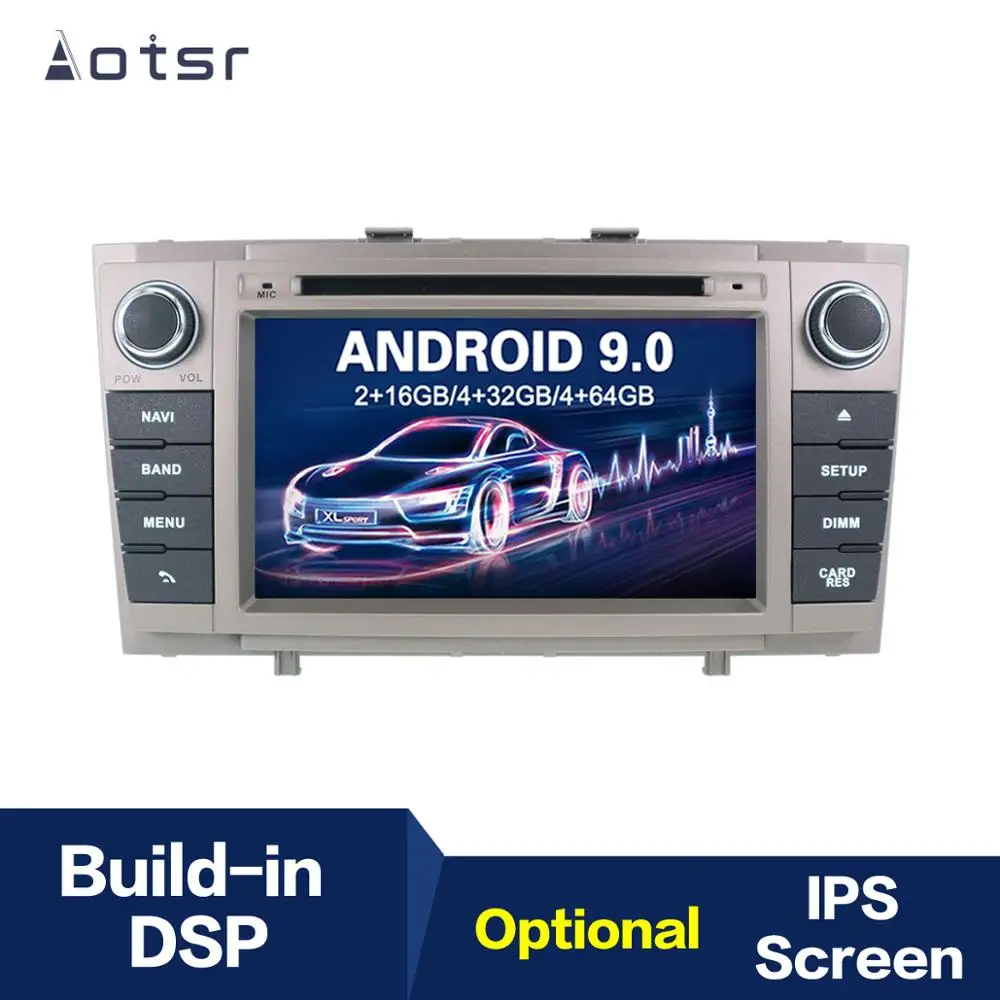 Автомобильный радиоплеер 7 дюймов Android 9 IPS GPS-навигация для Toyota Avensis T27 2009-2015
