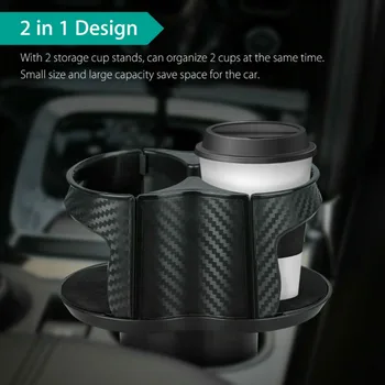 

Car Cup Holder Seat Drink Organizer Interior Shockproof Anti-fall Black