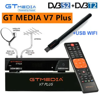 

GTMEDIA V7 PLUS Set Top Box with free Cccam Clines for 1 year Spain Europe DVB-T2/S2 Receptor H.265 AC3 AC3+ Satellite Receiver