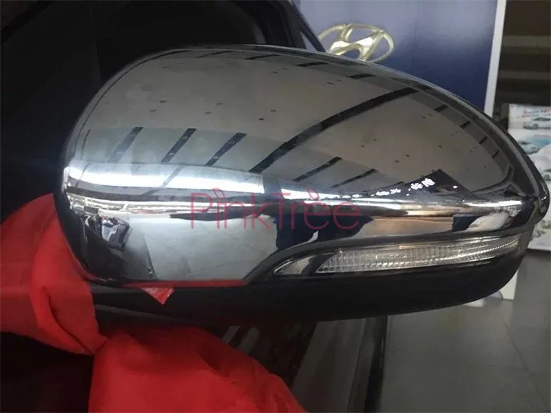 Для hyundai Tucson хромированная крышка зеркала боковой двери крышка заднего вида аксессуары для стайлинга автомобилей
