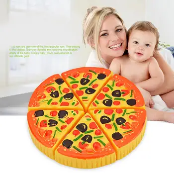 

Children Cutting Pizza Kitchen Toy Plastic Cook Food Pretend Play House Educational Toys Kids Children Toys