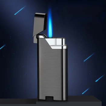 

Ultra-thin Blue Flame Butane Turbo Lighter Square Mini Gas Lighter Metal Lighters Smoking Accessories Cigarettes Lighters 1300C
