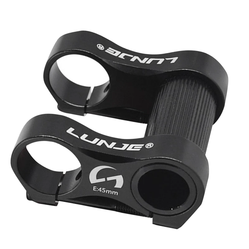 LUNJE Folding Bike Double Stem Adjustable Double Stem Bike Stem Bicycle Handlebar Stem Extender
