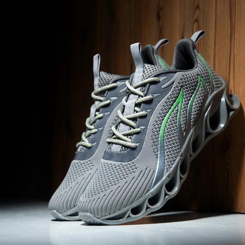 Модные пламени обувь blade кроссовки zapatillas hombre Deportiva; сезон весна-осень Для мужчин, на шнуровке, из сетчатого материала; спортивная обувь Для мужчин кроссовки для бега