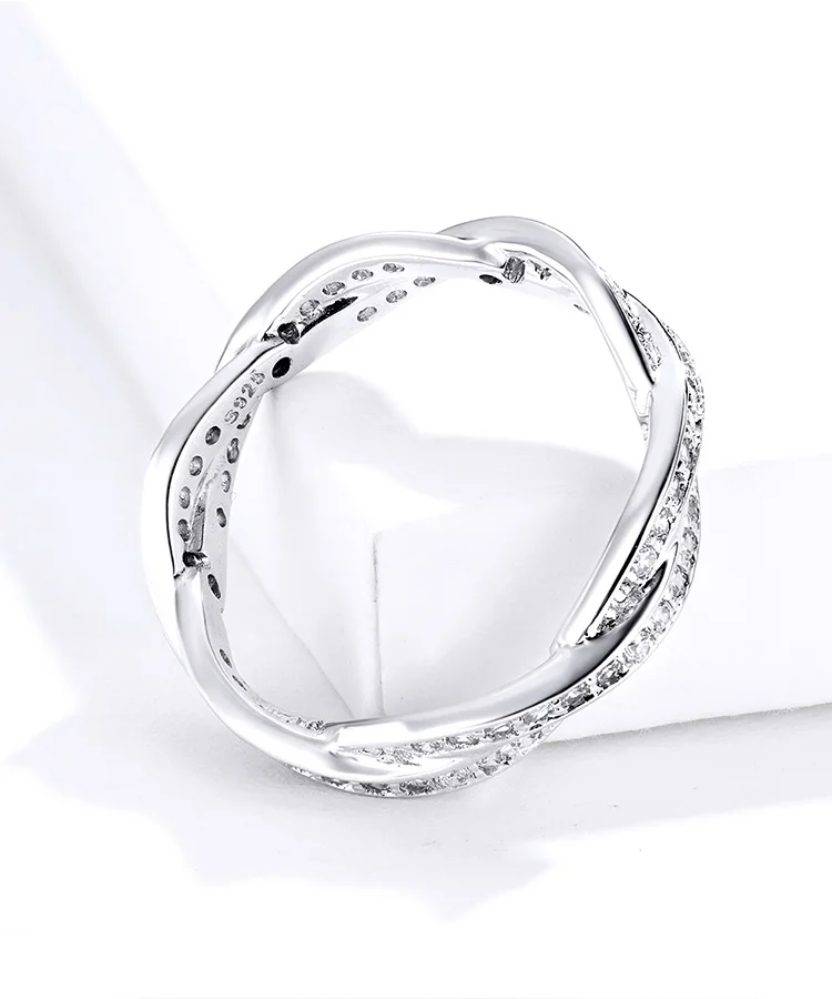 Горячая Распродажа серебряного цвета Ослепительная Бесконечность Клевер Сердце женское кольцо на палец кольцо для женщин обручальное кольцо ювелирные изделия подарок на день Святого Валентина
