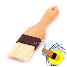 21 см ручки из бука с щетиной(Стоматологическая полировальная щетка из мягкой шерсти масло щетки барбекю выпечка, гриль кисти деревянная ручка «сделай сам» для дома жаропрочная посуда, Кулинария принадлежности