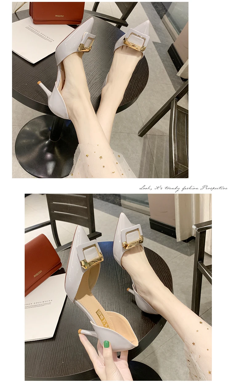 woman shoes fashion high heels women shoes summer new style Professional leisure French girl stiletto Pointed wedding Wild fash
