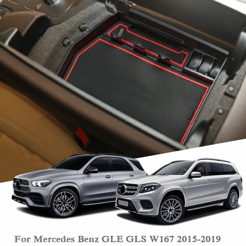Автомобильный ящик для хранения в подлокотнике автомобиля Mercedes Benz GLE GLS W167 2015