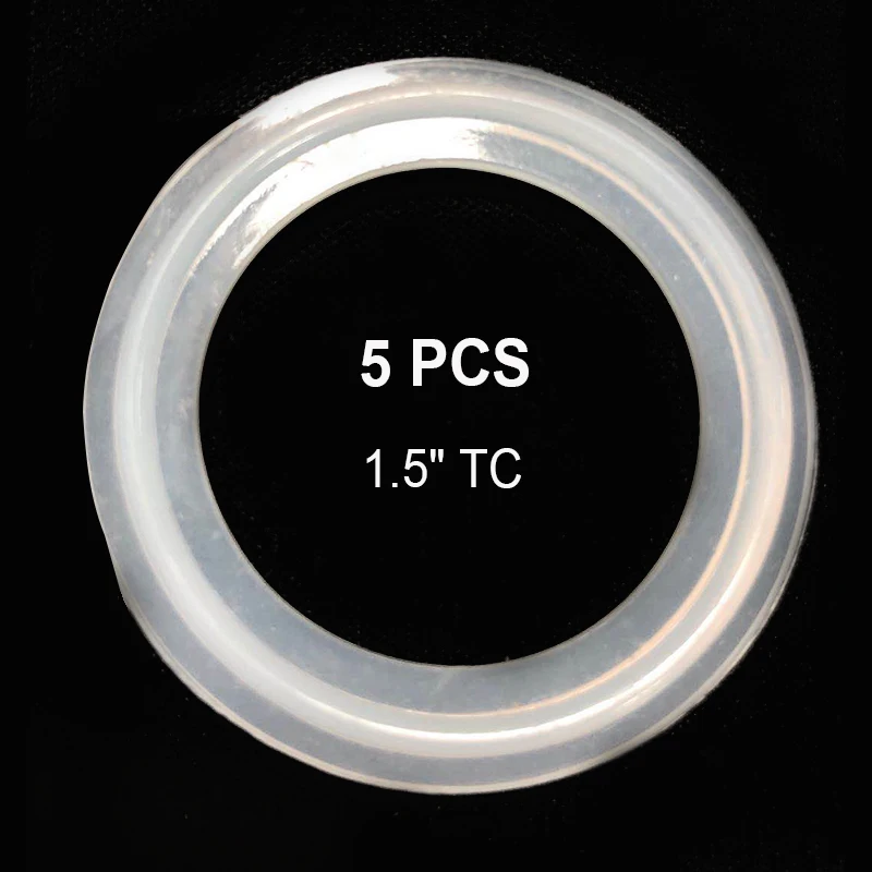Silicone Sealing Strip Gasket-1.5" Tri Clover, 5 pcs/lot, Food Grade, High Temperature, Brewer Hardware For Tri Clamp Ferrule