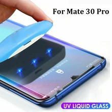 УФ жидкий Полный Клей закаленное стекло для huawei mate 30 Pro накладка протектор экрана матовый чехол 20 P30 Pro стеклянная пленка