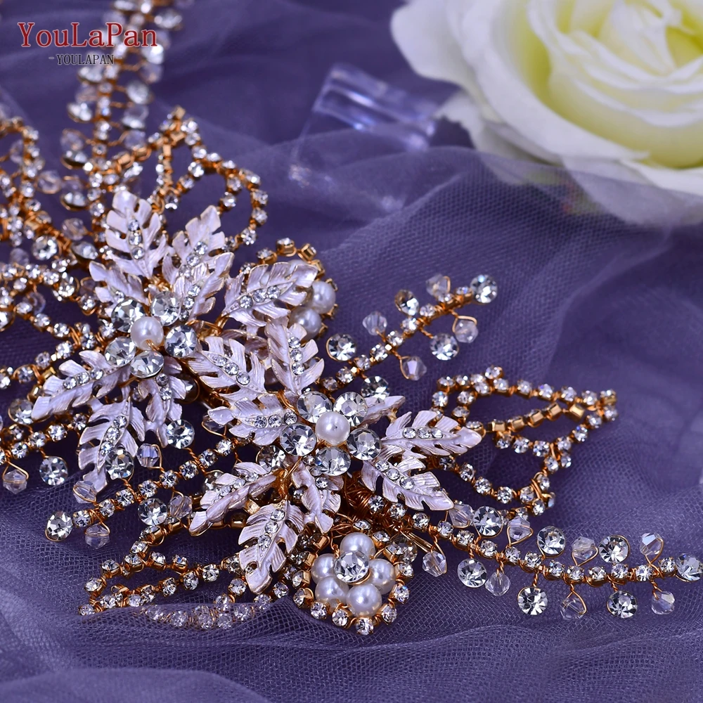TOPQUEEN Wedding Hair Accessories Bridal Headgear Flower Bride Headdresses Side Hair Clip Hairpins Head Jewelry HP254,hair accessories,bridal hair accessories