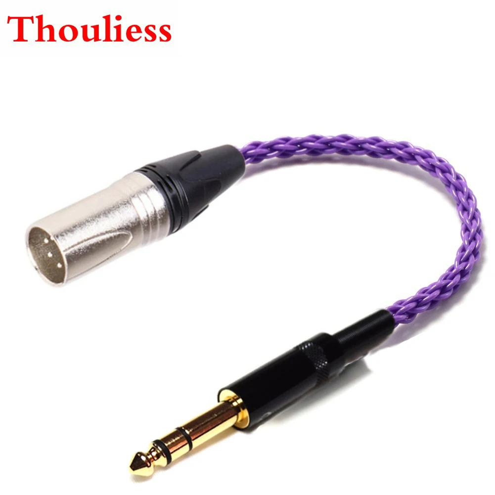Thouliess HIFI DIY 6 35 мм TRSS штекер к 4Pin XLR сбалансированный Штекерный аудио-адаптер кабель