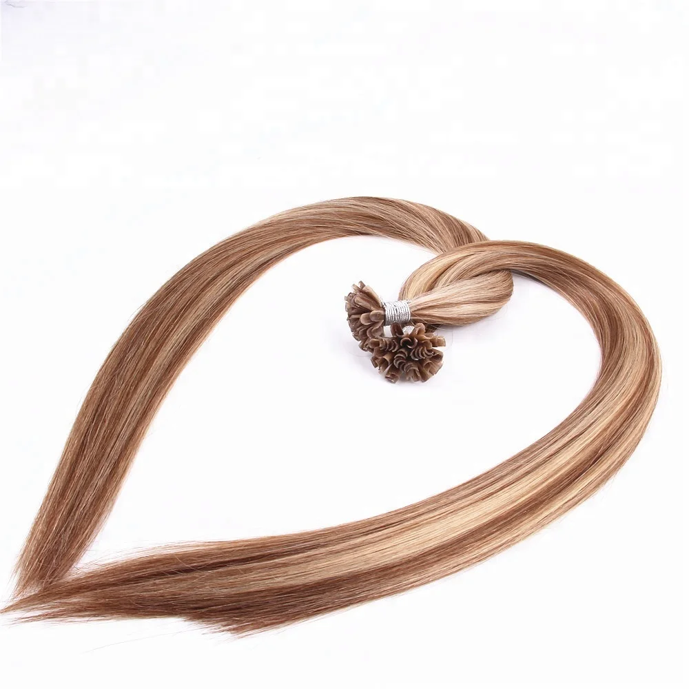 CBH Beauty 100% Human Remy Hair Nail Tip 20inch Piano color 8/60 100gram