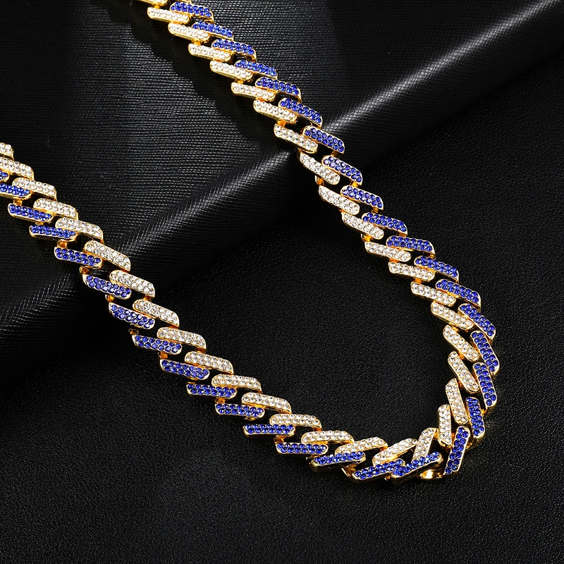 Хип-хоп, 1 комплект, 13 мм, Bling Iced Out, циркон, кубинский, полный, проложить горный хрусталь, мужской браслет, ожерелье Золотое серебро для Мужчин, Ювелирные изделия
