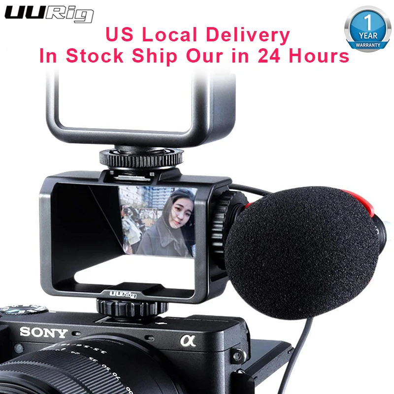 UURig камера Vlog селфи флип экран кронштейн Холодный башмак адаптер для Sony A7RIV A7RIII A7RII
