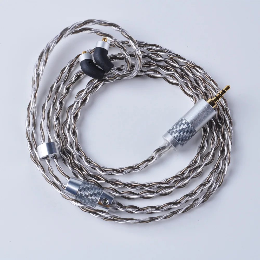 AK UPOCC aolizi 28AW 7N цвета: золотистый, Серебристый Серый монокристаллической Медь кабель 2,5/3,5/4,4 мм балансный кабель для наушников MMCX из Тайваня для HQ8