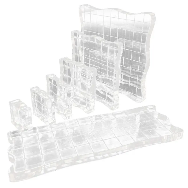 7pcs/set Transparent Acrylic Clear Stamp Block Pad Scrapbooking DIY Handmade Tool Drop Ship | Дом и сад
