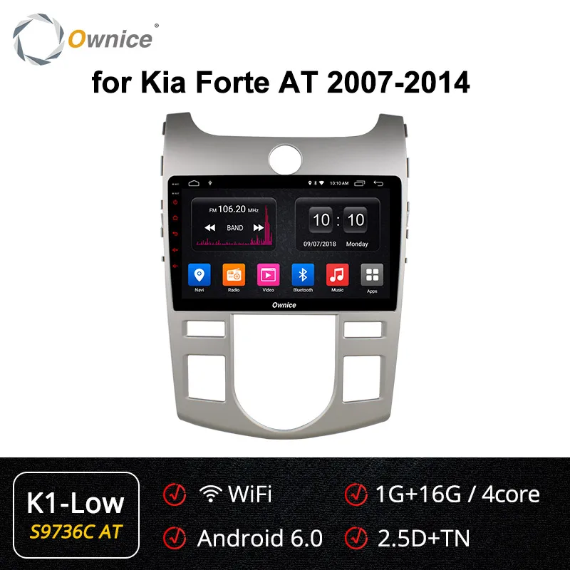 Ownice K1 K2 K3 K5 K6 Android 8,1 Octa 8 Core автомобильный Радио плеер для Kia фотрье 2010 2011 2012 2013 DVD 4G SIM карты DAB+ DVR - Цвет: S9736-2 K1-Low