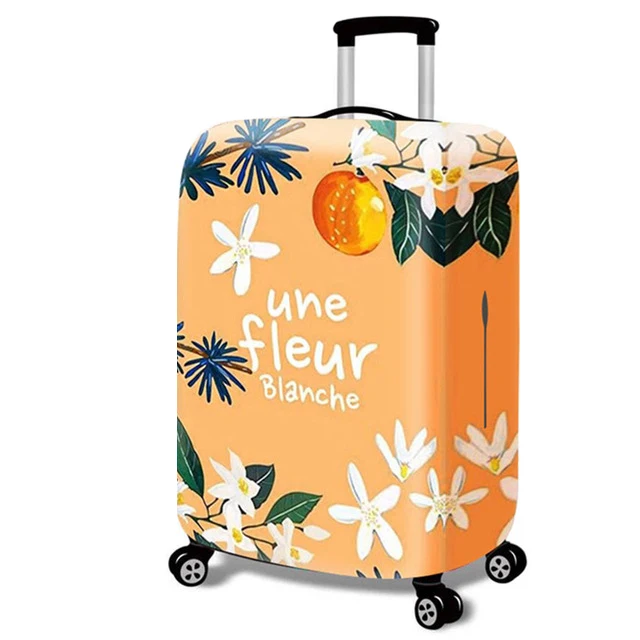 HMUNII эластичный Чехол для багажа с животными, чехол Чехол для костюма, аксессуары для путешествий для багажа 18-32 дюймов, пылезащитный чехол для багажника на колесиках - Цвет: Orange-Luggage cover