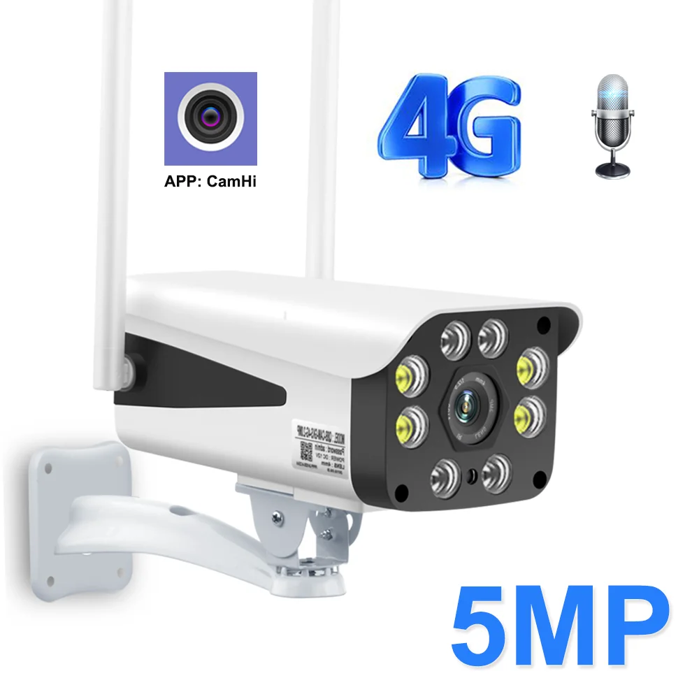 Камера видеонаблюдения ZILNK Беспроводная цилиндрическая 1080P 5 МП 4G SIM карта|Камеры
