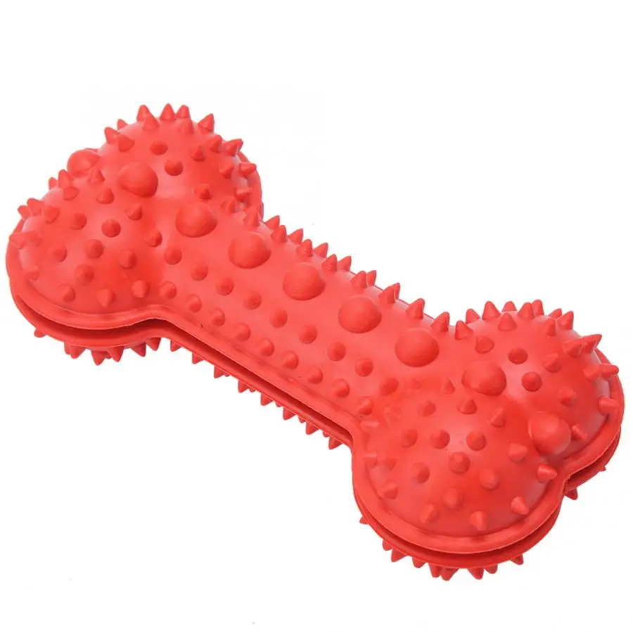 2PCS Interactive Rubber Bone Pet Dog Leakage Feeder Ball Puzzle Educational Chewing Training Teeth Cleaning Biting Toy