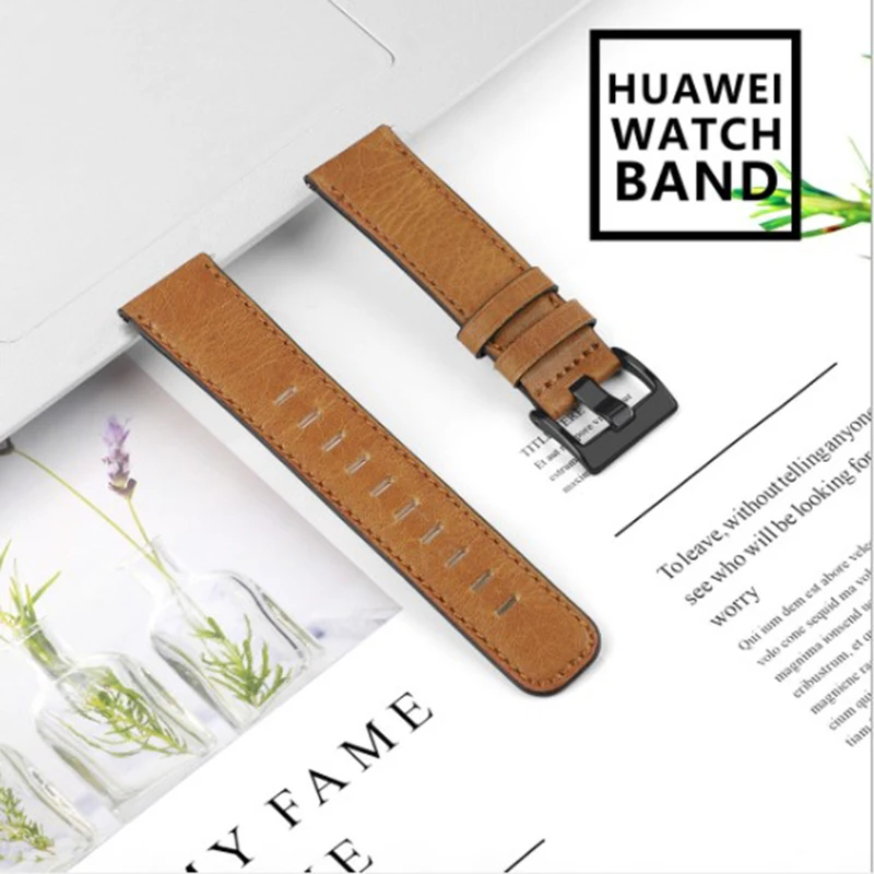 Классический кожаный ремешок 22 мм для samsung Galaxy Watch 46 мм gear S3 ремешок для huawei GT2 для Huami Amazfit Pace