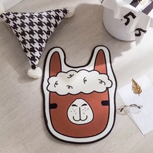 Мультяшный стиль рисунок альпака ковер нескользящий мягкий коврик для ванной коврик для гостиной Украшение полиэстер монден Прямая поставка O30