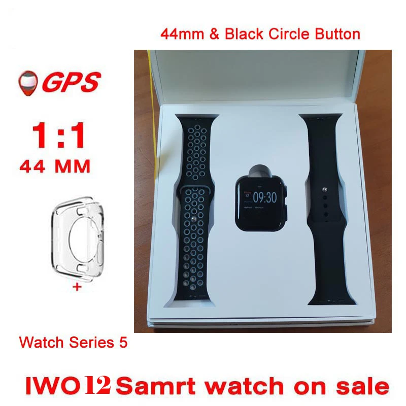 GPS IWO12 Bluetooth 44 мм Смарт часы 1:1 пульсометр камера артериального давления музыка