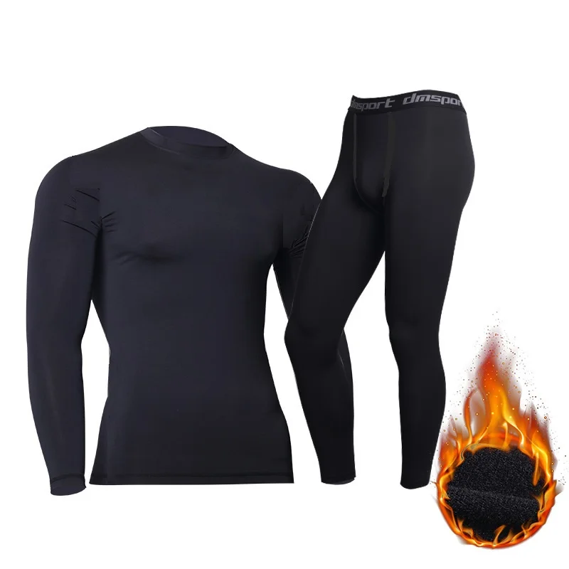 Sports tights men Fleece winter quick-drying running fitness pants  basketball compression leggings Thermal underwear Long Johns - AliExpress