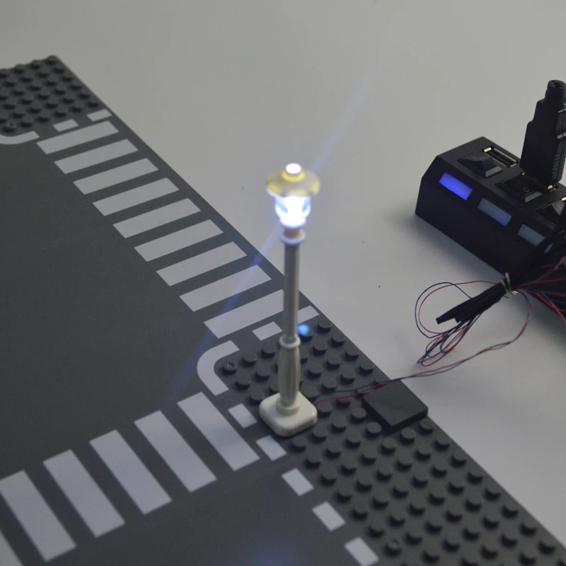1 шт. город аксессуар уличный светильник может светиться светодиодный USB