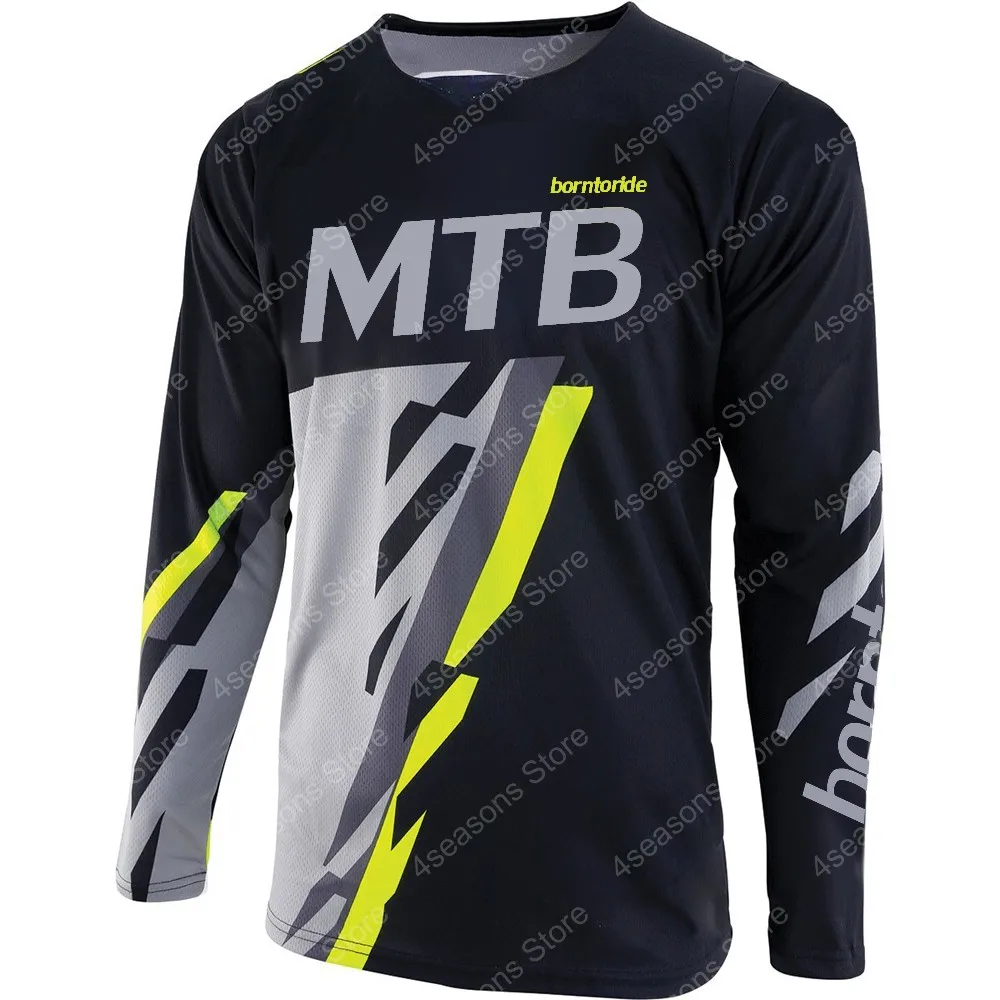 Велоспорт Джерси с длинным рукавом летняя мужская эндуро MTB горные внедорожные