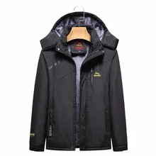 Осенняя и зимняя новая стильная одежда с ворсом и толстой хлопковой подкладкой, ветрозащитная теплая водонепроницаемая куртка для мужчин