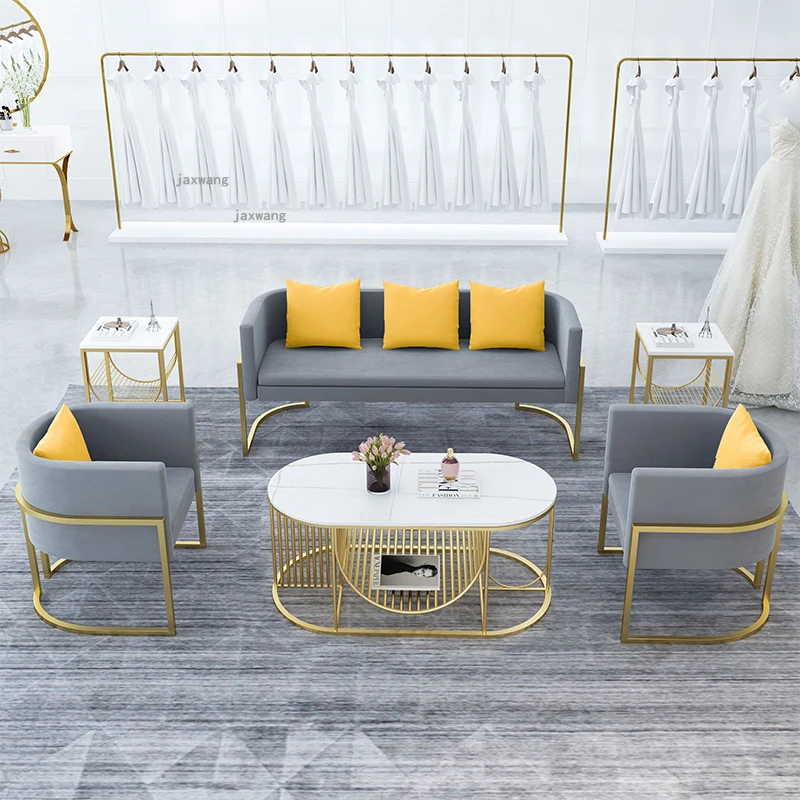 Clothing Store Small Apartment Leisure Sofa Simple Modern Hotel Lobby Table Chair Nordic Fabric Living Room Home Furniture Sofas