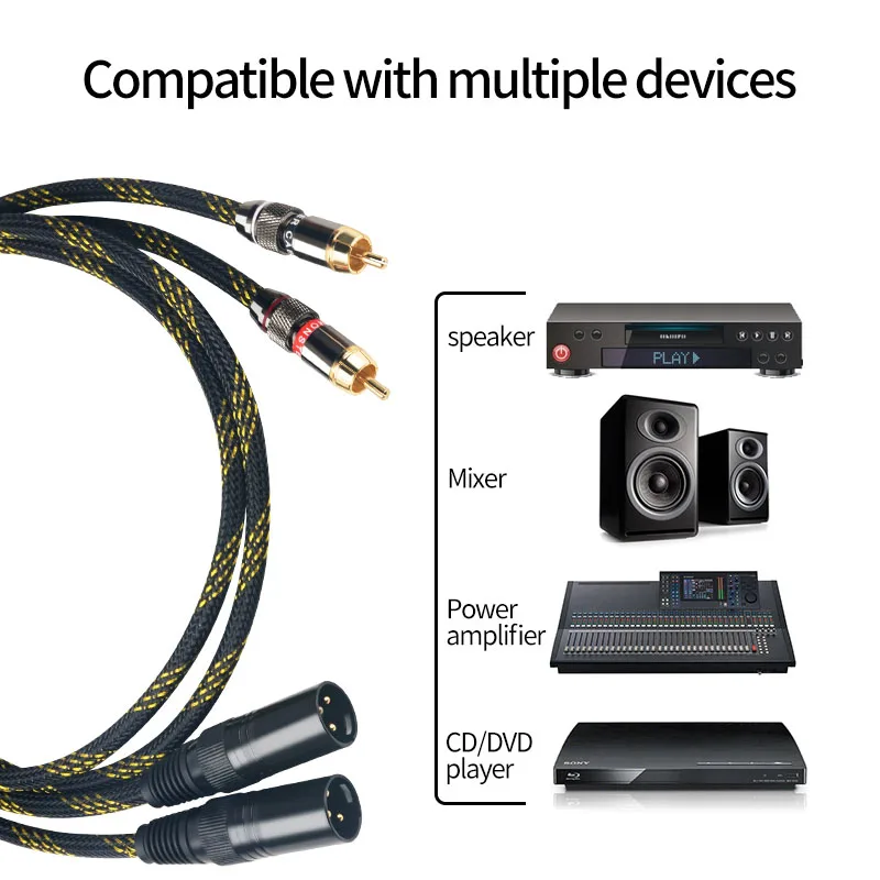 Canare Cabo Rca de Alto Desempenho Rca para Xlr Cabo de Áudio Hi-fi Premium Cabo de Interconexão - Image 3
