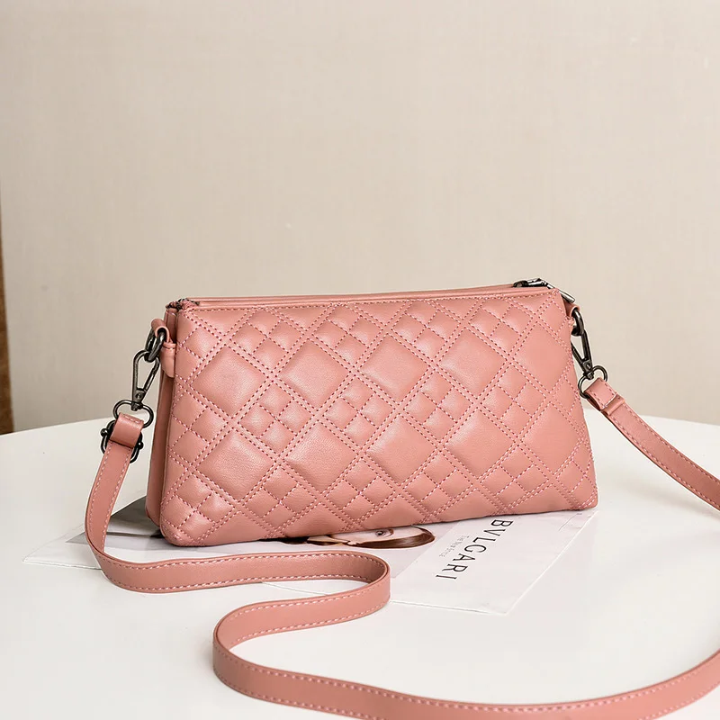 SMOOZA, Высококачественная Женская сумочка, роскошная сумка-мессенджер, мягкая сумка из искусственной кожи на плечо, модные женские сумки через плечо, женские сумки - Цвет: Style 3 Pink