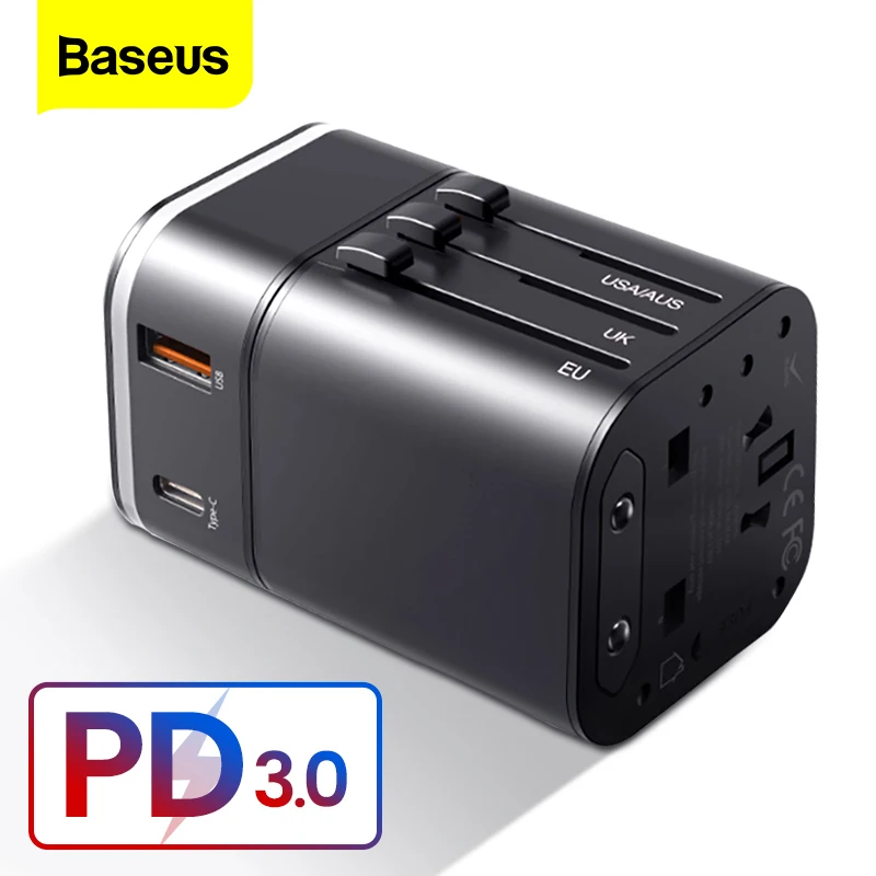Baseus Quick Charge 3 0 международное Зарядное устройство USB адаптер питания PD QC3.0 Быстрая