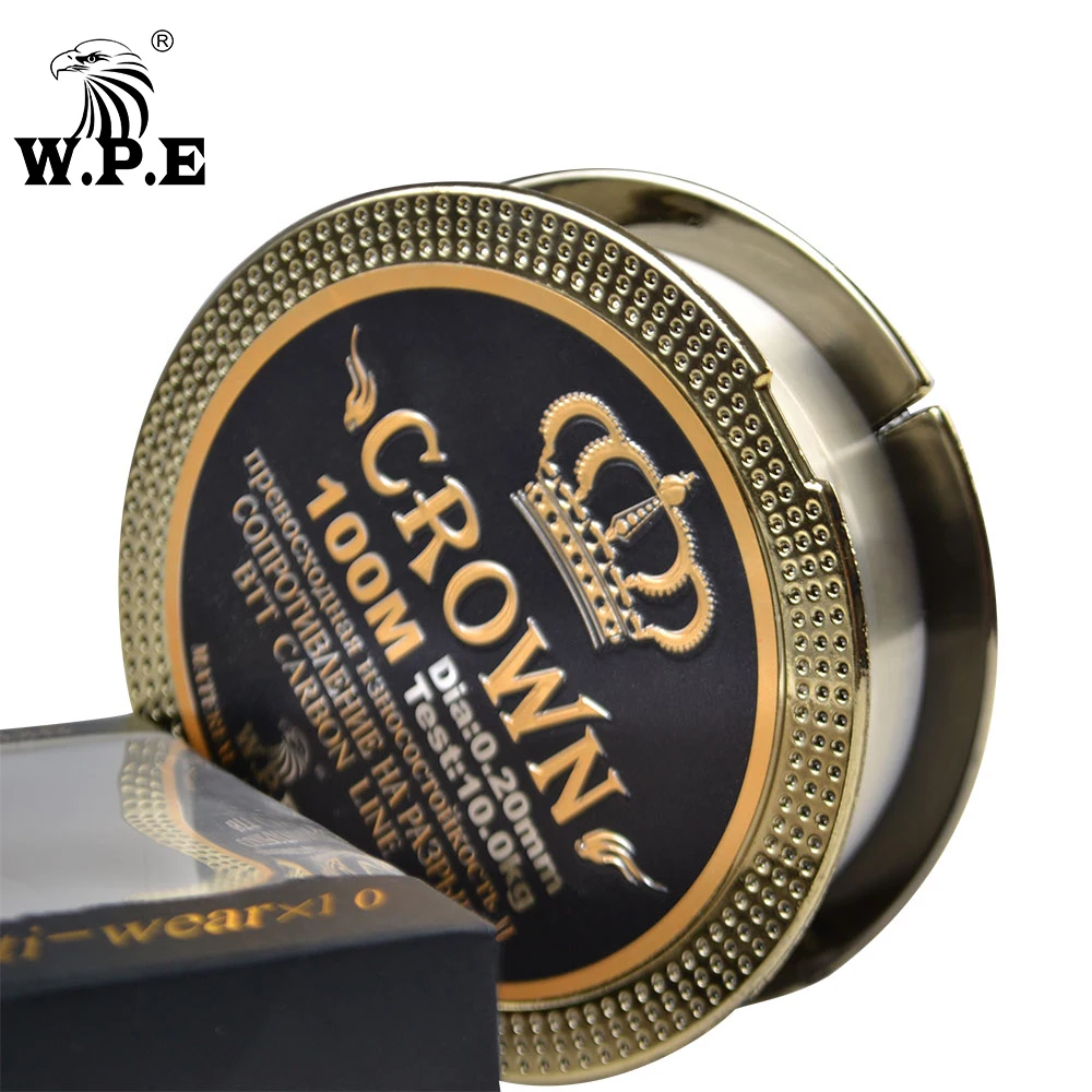 W. P.e бренд Crown 100 м 100% фторуглеродное покрытие леска 0 20 мм 60 10 кг 41 Карп рыболовные