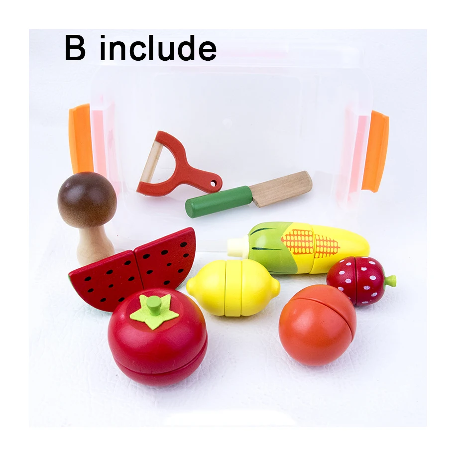 Детский деревянный кухонный набор, игрушки для 10 шт./партия, игрушки для еды, резка овощей, резка фруктов, развивающие ролевые игры, безопасные милые игрушки для девочек, подарок