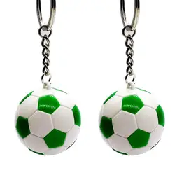 Durable Key Ring High Hardness Great Decoration School Carnival Reward Soccer Keychain  Soccer Keychain    Key Ring 2 Pcs