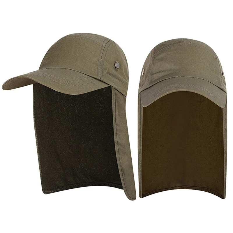 Outdoor Sport Hiking Camping Visor Hat UV Protection Face Neck Cover Fishing Sun Protcet Cap Fishing Cap Rain Hat Sun Jungle fisherman hat,winter hat,camouflage hat,fishing hat,sports caps,camouflage cap,polar fleece hat,sports visor hat