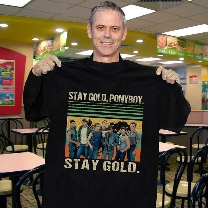 Футболка с изображением поклонников Stay Gold Ponyboy в стиле ретро | Мужская одежда