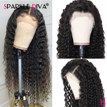 

13x4 Deep Wave Lace Front Human Hair Wigs Pre Plucked Brazilian Lace Front Wig 150% Density Human Hair Wigs For Women Remy Hair