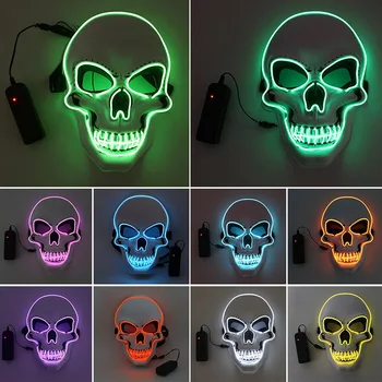 

Halloween Carnival Party Decoration Glowing LED Mask Halloween LED Glowing Mask