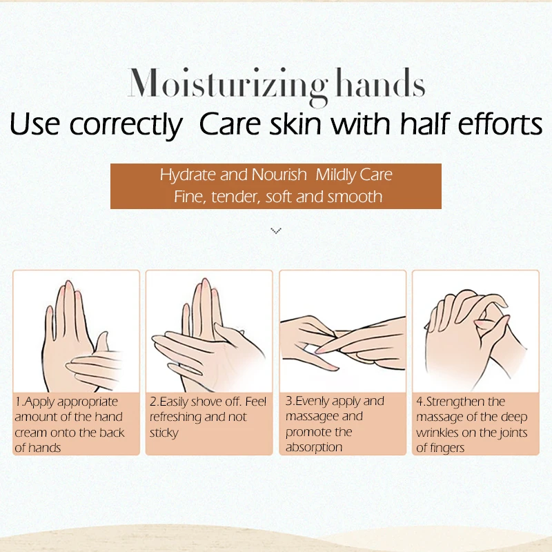 SENANA Whitening Moisturizing Hand Cream Hyaluronic acid Essence Nourishing Anti Wrinkle Prevent dry cracking Hand Care 5