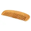Mini Portable Hair Health Care Natural Peach Wood Comb Close Teeth Bamboo Crescent Shape Head Massage 5